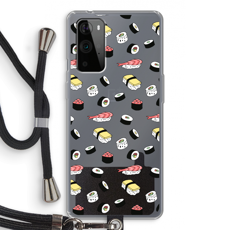 Sushi time: OnePlus 9 Pro Transparant Hoesje met koord