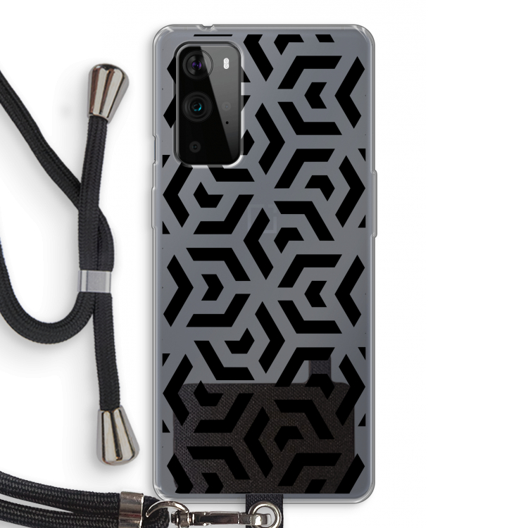 Crazy pattern: OnePlus 9 Pro Transparant Hoesje met koord