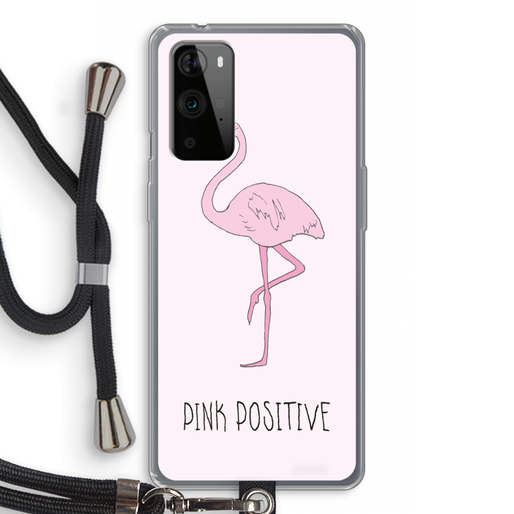Pink positive: OnePlus 9 Pro Transparant Hoesje met koord