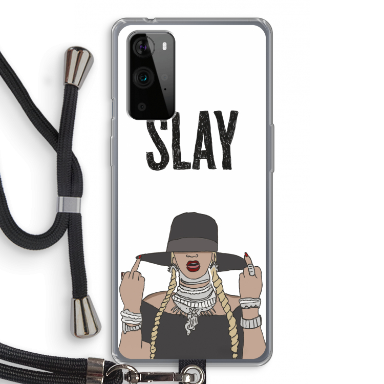 Slay All Day: OnePlus 9 Pro Transparant Hoesje met koord