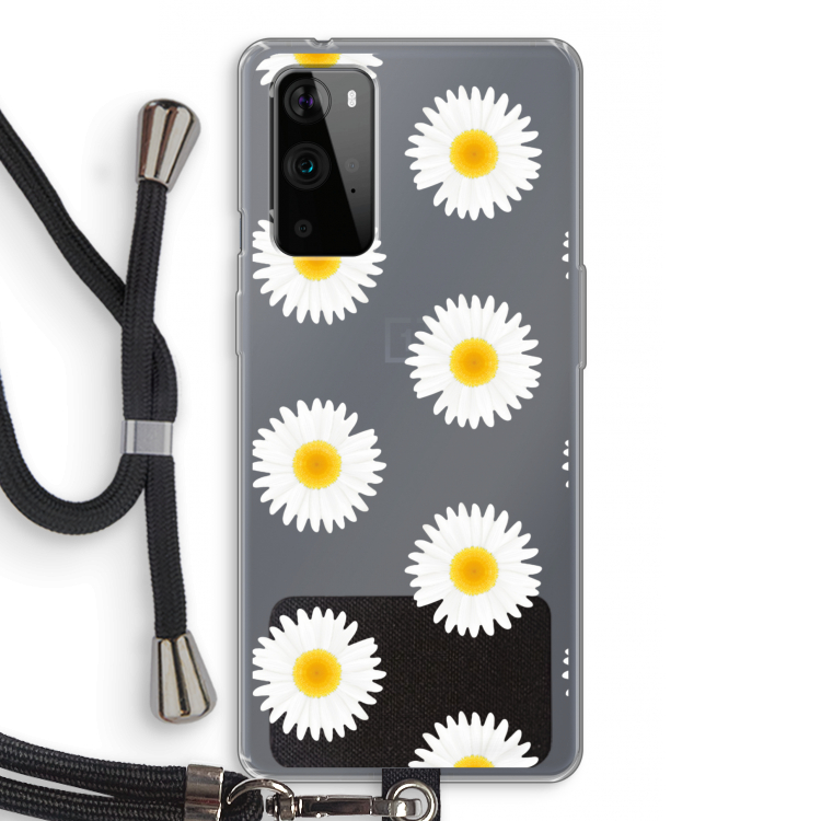 Margrietjes: OnePlus 9 Pro Transparant Hoesje met koord