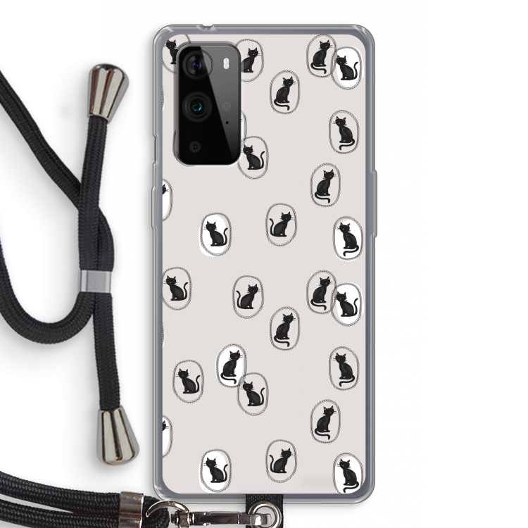 Miauw: OnePlus 9 Pro Transparant Hoesje met koord