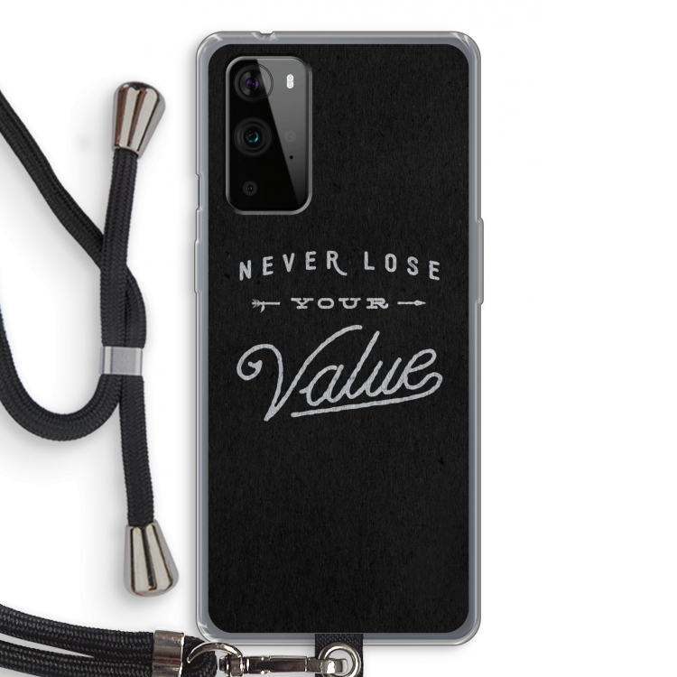 Never lose your value: OnePlus 9 Pro Transparant Hoesje met koord