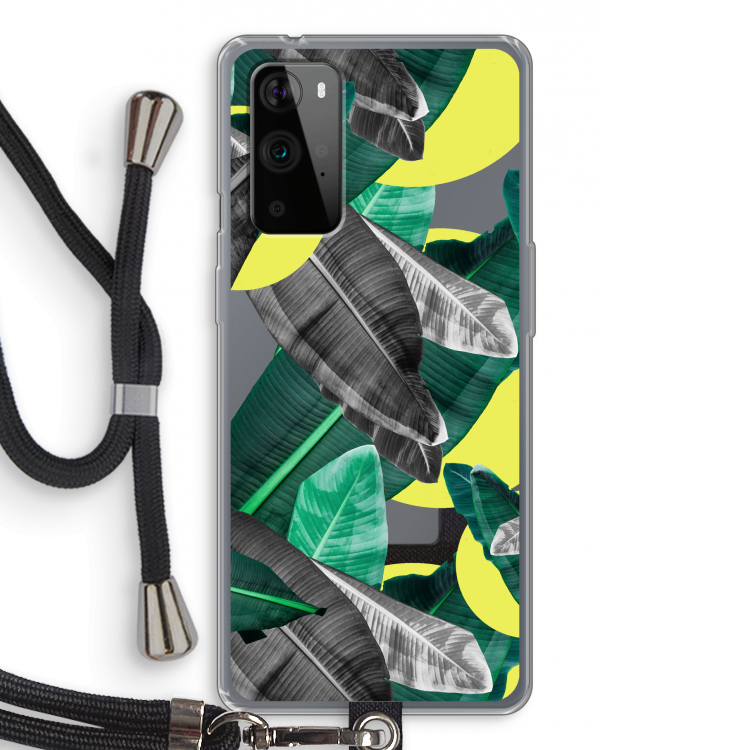 Fantasie jungle: OnePlus 9 Pro Transparant Hoesje met koord