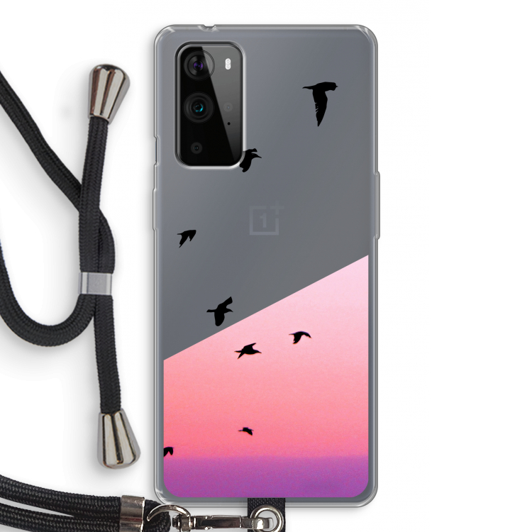 Fly away: OnePlus 9 Pro Transparant Hoesje met koord