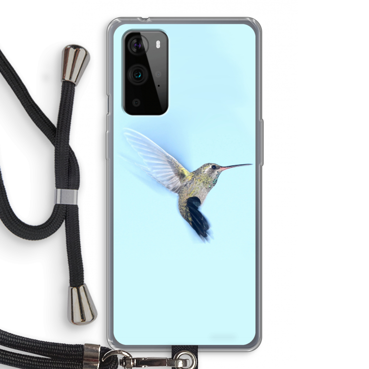 Kolibri: OnePlus 9 Pro Transparant Hoesje met koord
