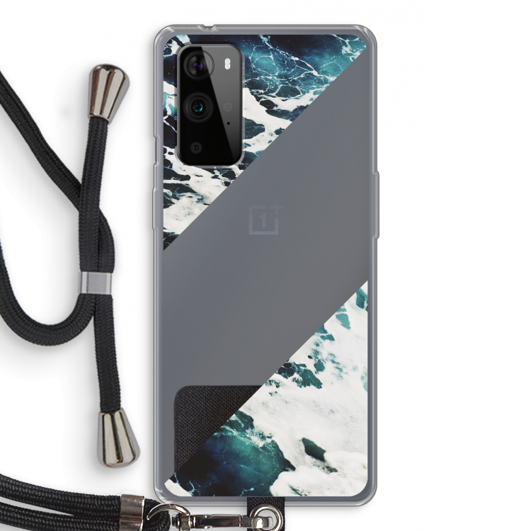 Golven: OnePlus 9 Pro Transparant Hoesje met koord