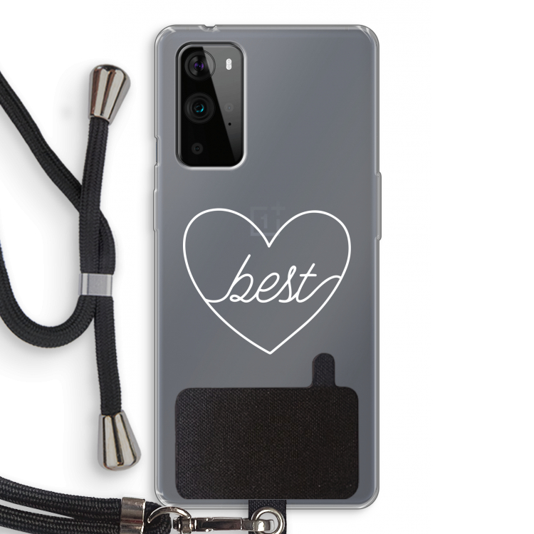 Best heart pastel: OnePlus 9 Pro Transparant Hoesje met koord