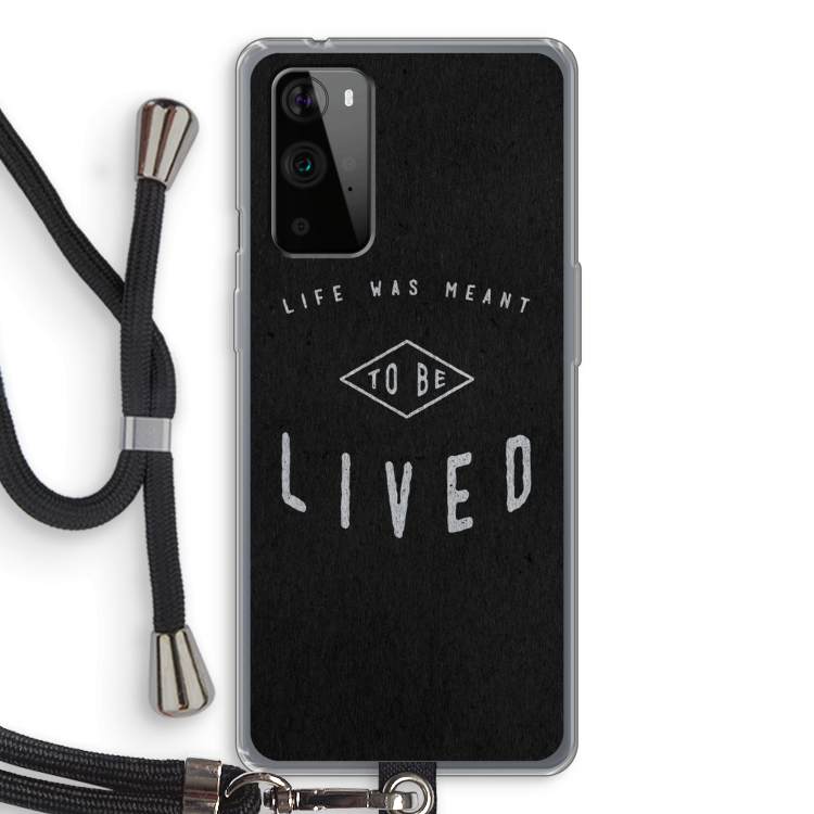 To be lived: OnePlus 9 Pro Transparant Hoesje met koord
