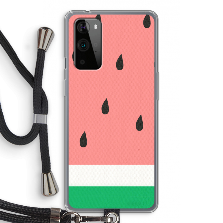 Watermeloen: OnePlus 9 Pro Transparant Hoesje met koord