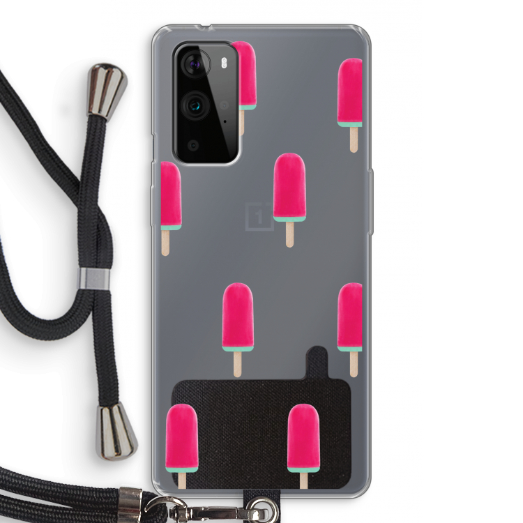 Waterijsje: OnePlus 9 Pro Transparant Hoesje met koord