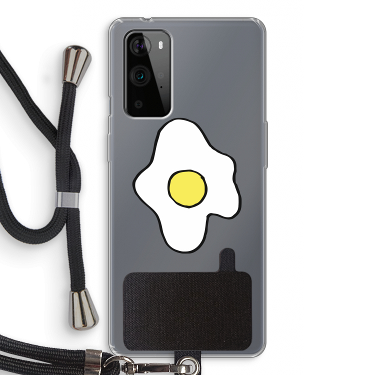 Spiegelei: OnePlus 9 Pro Transparant Hoesje met koord