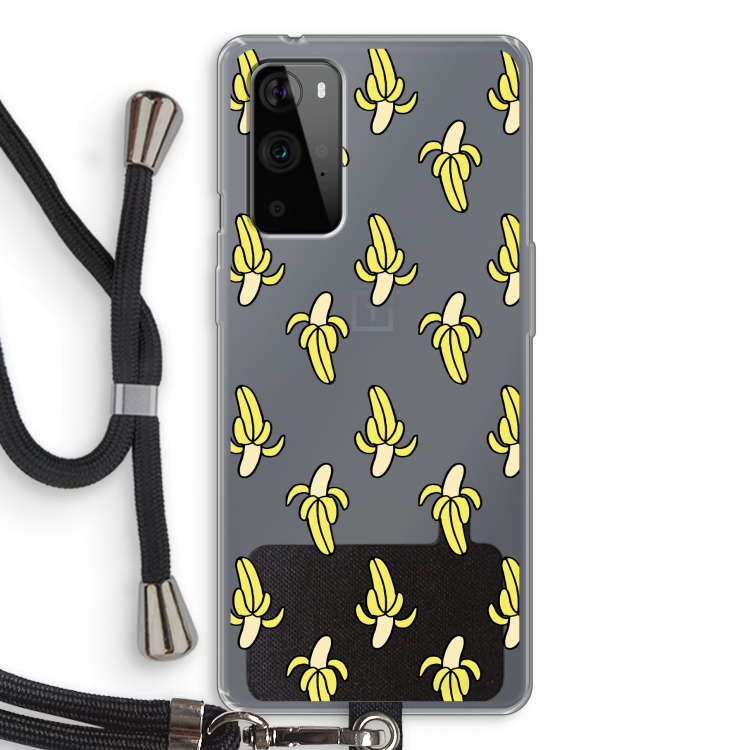 Bananas: OnePlus 9 Pro Transparant Hoesje met koord