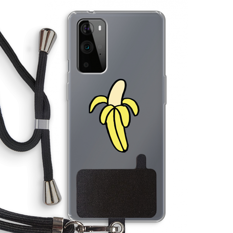 Banana: OnePlus 9 Pro Transparant Hoesje met koord