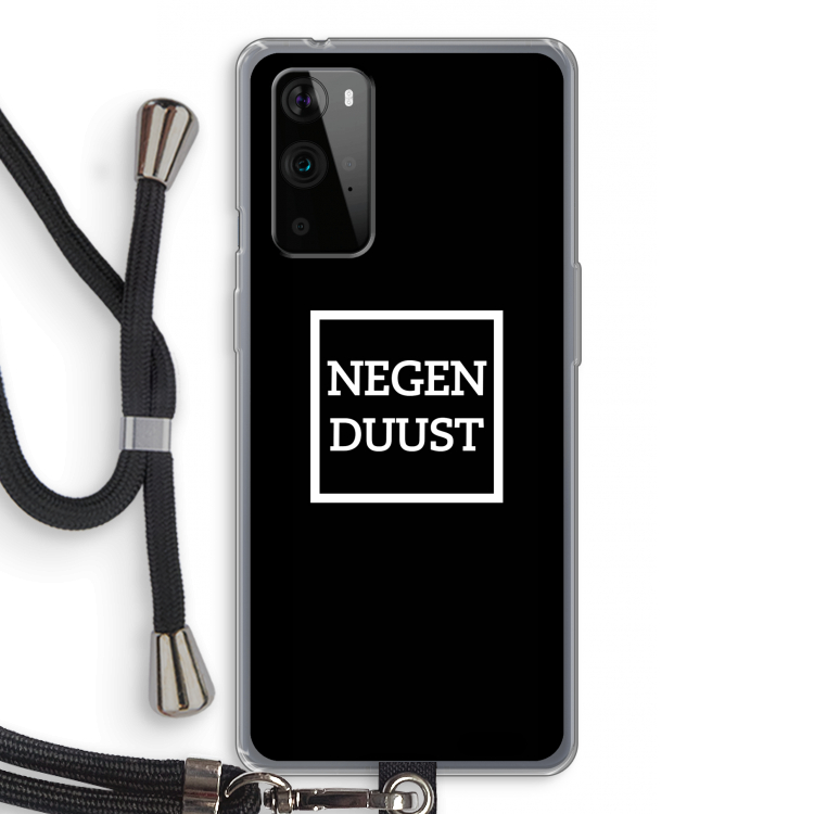Negenduust black: OnePlus 9 Pro Transparant Hoesje met koord