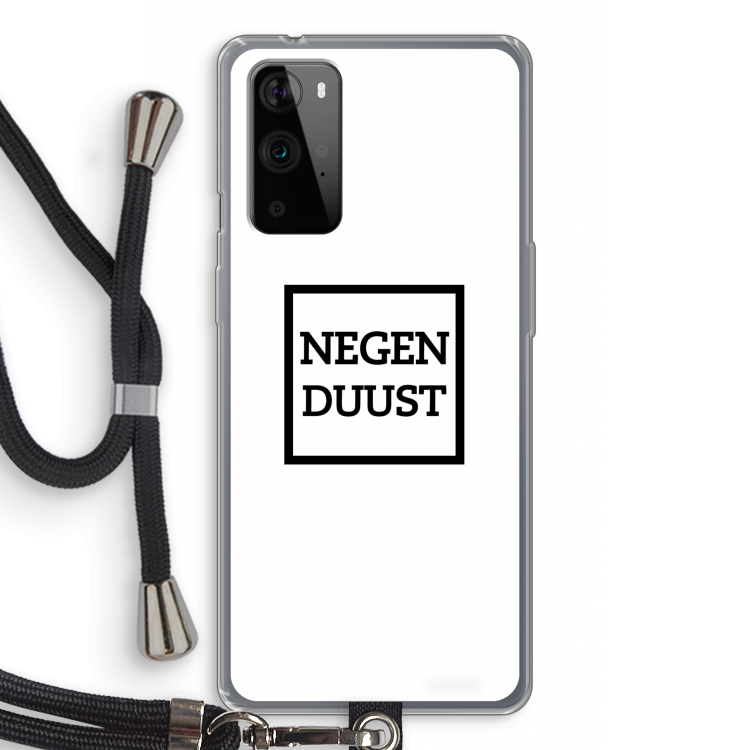 Negenduust vierkant: OnePlus 9 Pro Transparant Hoesje met koord