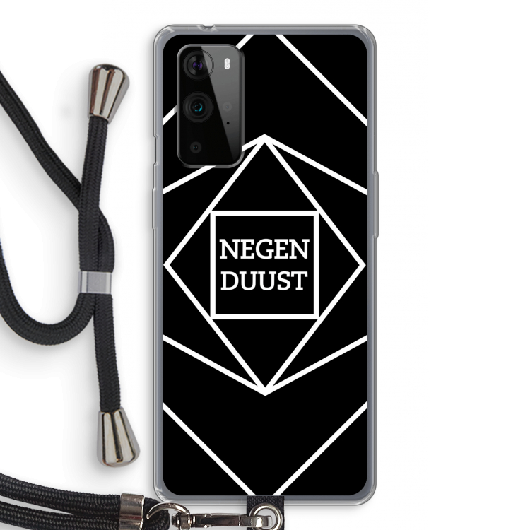 Negenduust geometrisch: OnePlus 9 Pro Transparant Hoesje met koord