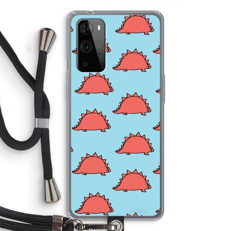 Dinosawrr: OnePlus 9 Pro Transparant Hoesje met koord