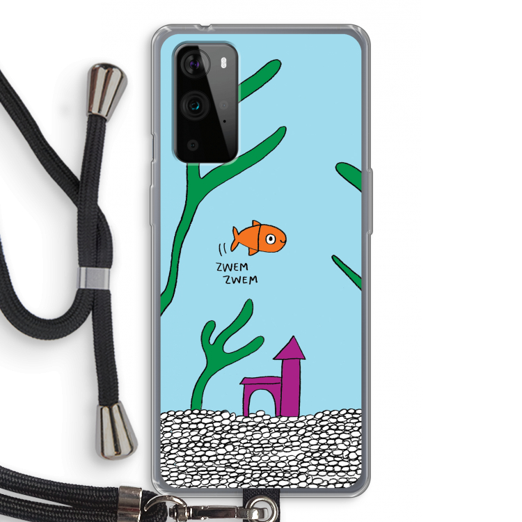 Aquarium: OnePlus 9 Pro Transparant Hoesje met koord
