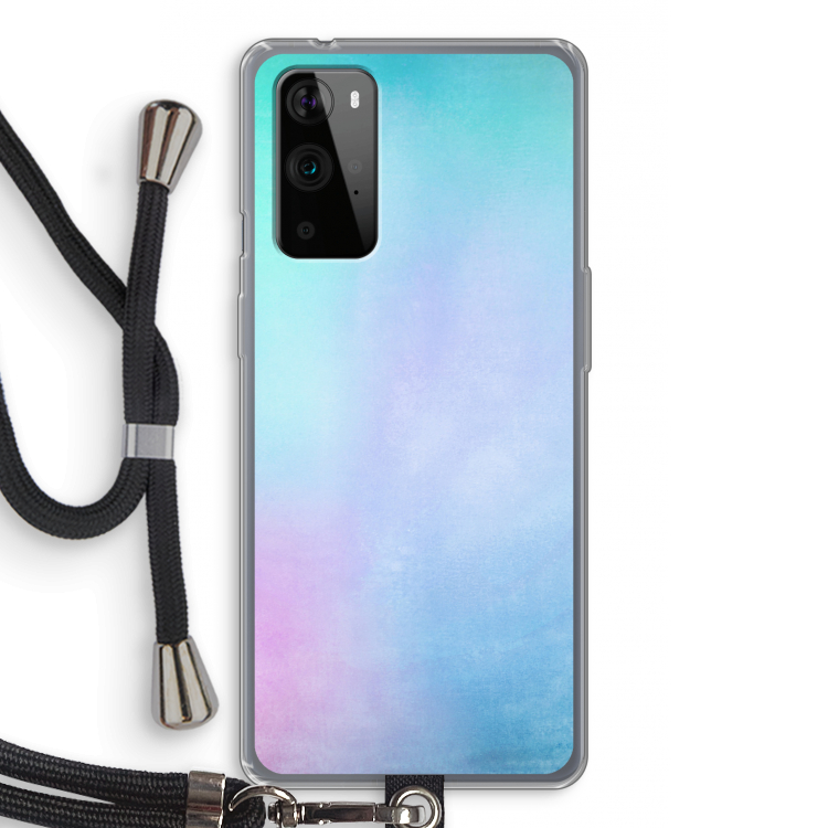 mist pastel: OnePlus 9 Pro Transparant Hoesje met koord