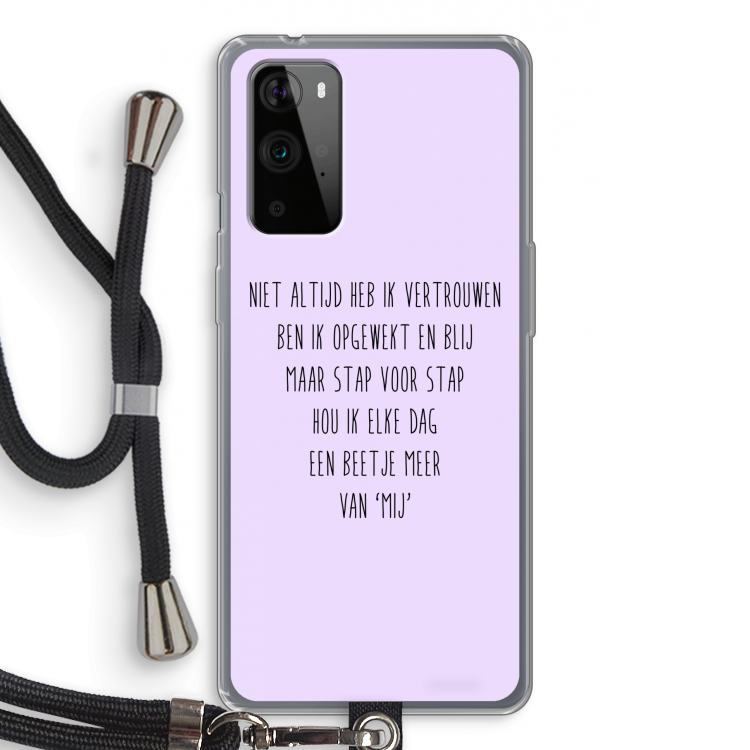 Zelfvertrouwen: OnePlus 9 Pro Transparant Hoesje met koord