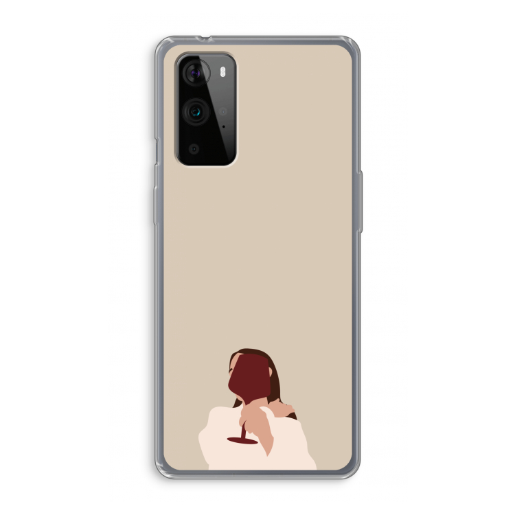 I drink wine: OnePlus 9 Pro Transparant Hoesje