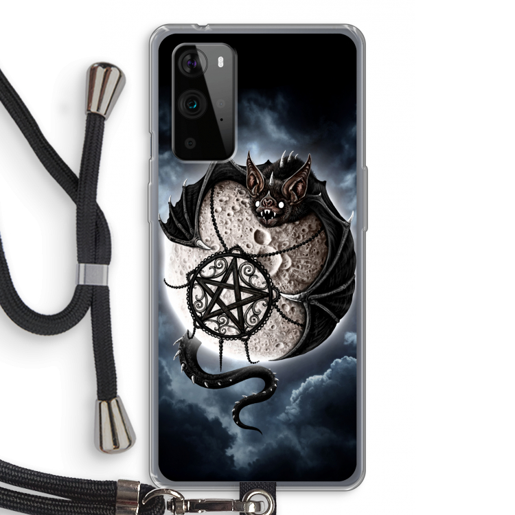 Volle maan: OnePlus 9 Pro Transparant Hoesje met koord