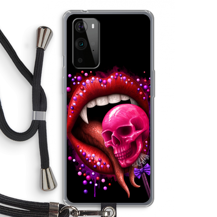 Dodelijk zoet: OnePlus 9 Pro Transparant Hoesje met koord