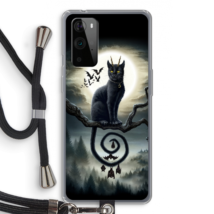 Moonlight Companions: OnePlus 9 Pro Transparant Hoesje met koord
