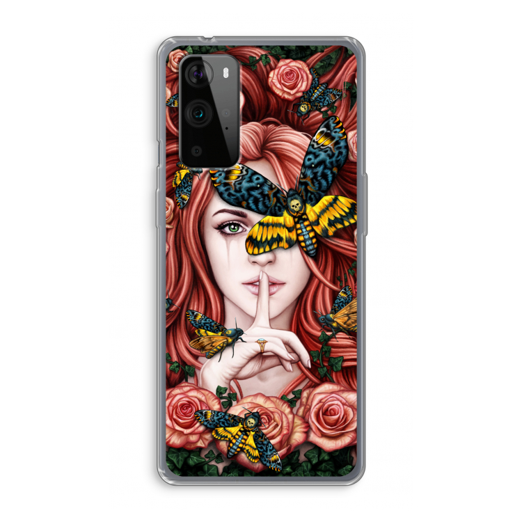 Lady Moth: OnePlus 9 Pro Transparant Hoesje