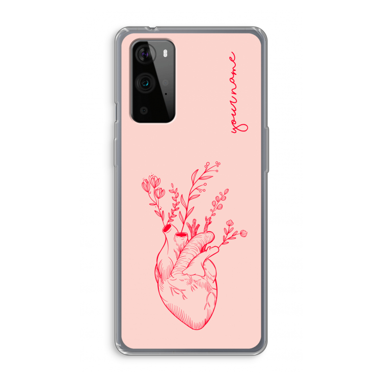 Blooming Heart: OnePlus 9 Pro Transparant Hoesje