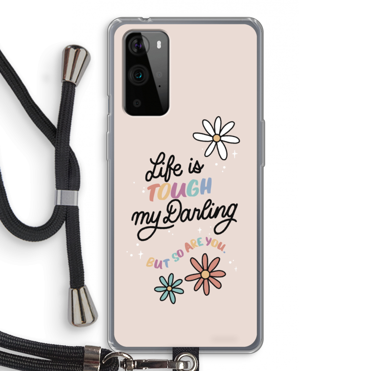 Tough Life: OnePlus 9 Pro Transparant Hoesje met koord