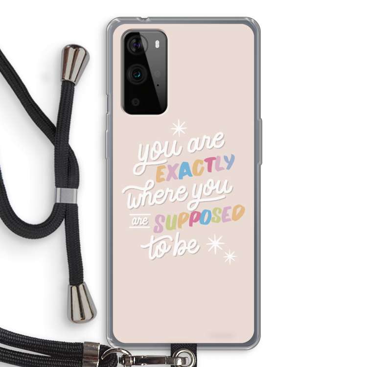 Right Place: OnePlus 9 Pro Transparant Hoesje met koord