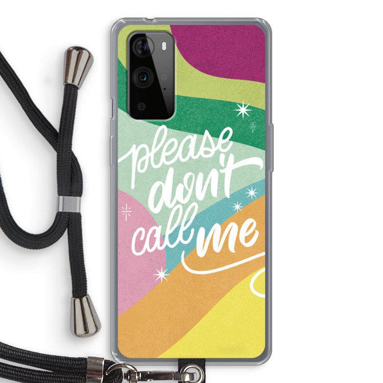 Don't call: OnePlus 9 Pro Transparant Hoesje met koord