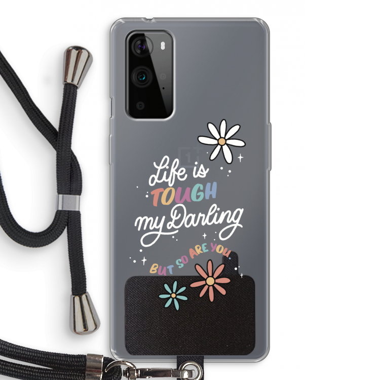 Tough Life: OnePlus 9 Pro Transparant Hoesje met koord