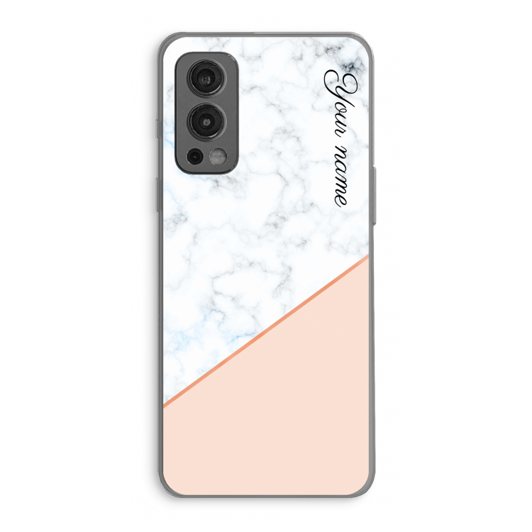Marmer in stijl: OnePlus Nord 2 5G Transparant Hoesje