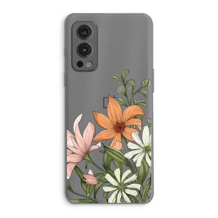 Floral bouquet: OnePlus Nord 2 5G Transparant Hoesje