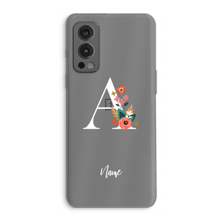 Pink Bouquet: OnePlus Nord 2 5G Transparant Hoesje