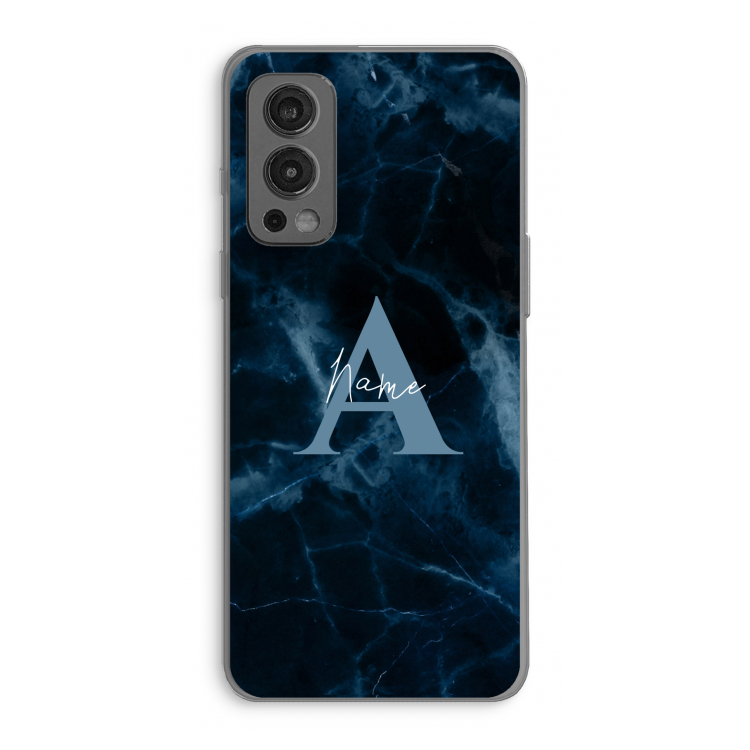 Midnight Marble: OnePlus Nord 2 5G Transparant Hoesje