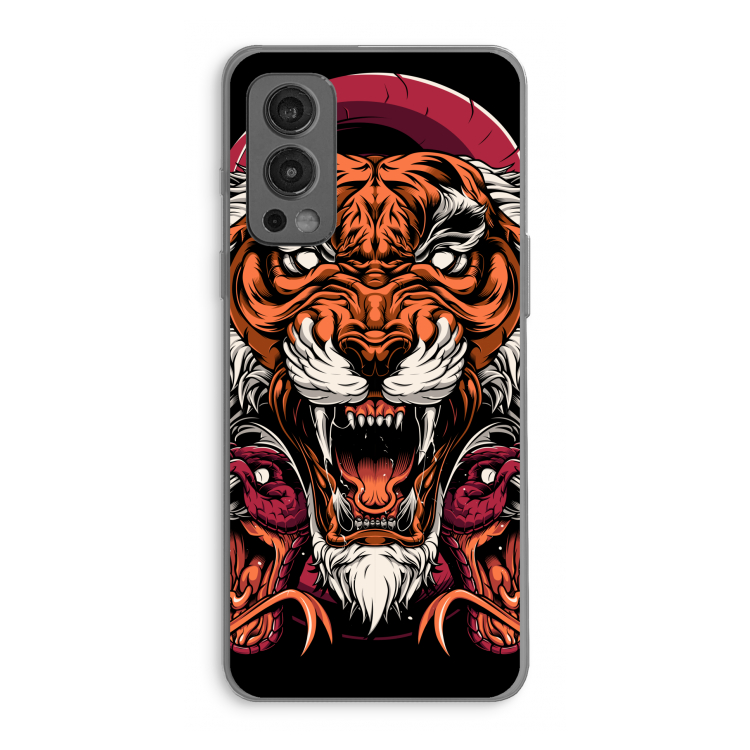 Tiger and Rattlesnakes: OnePlus Nord 2 5G Transparant Hoesje