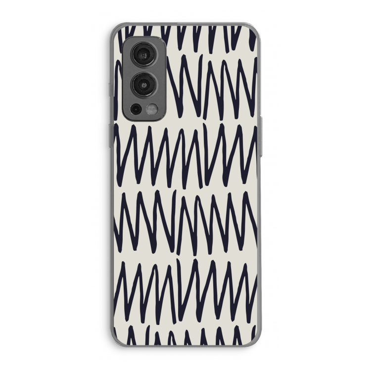 Marrakech Zigzag: OnePlus Nord 2 5G Transparant Hoesje