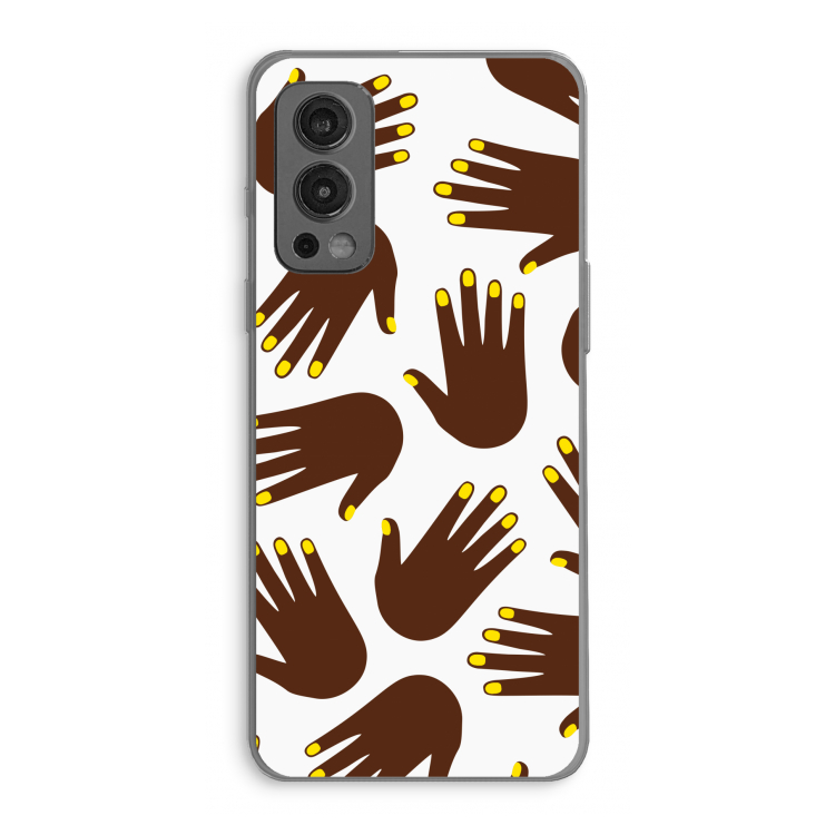 Hands dark: OnePlus Nord 2 5G Transparant Hoesje