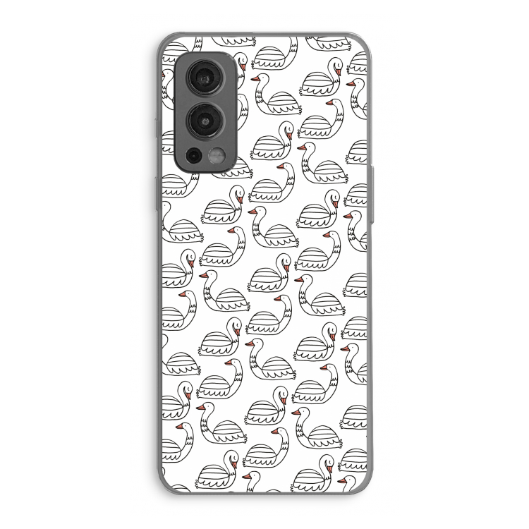 Zwanen: OnePlus Nord 2 5G Transparant Hoesje