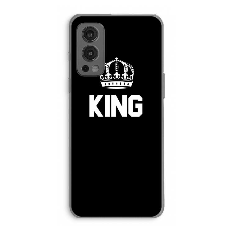 King zwart: OnePlus Nord 2 5G Transparant Hoesje