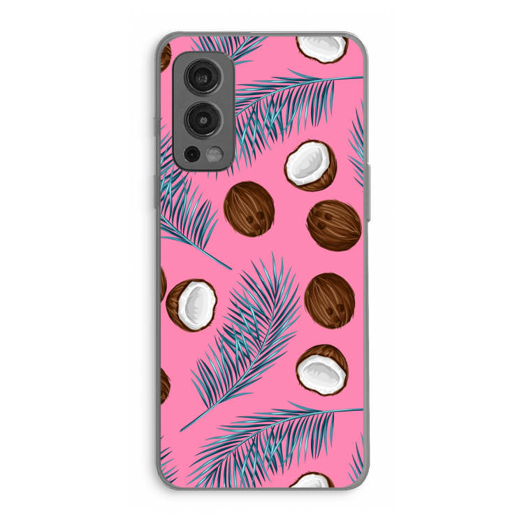 Kokosnoot roze: OnePlus Nord 2 5G Transparant Hoesje