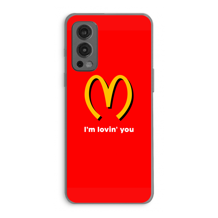 I'm lovin' you: OnePlus Nord 2 5G Transparant Hoesje