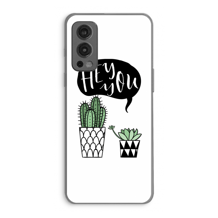 Hey you cactus: OnePlus Nord 2 5G Transparant Hoesje