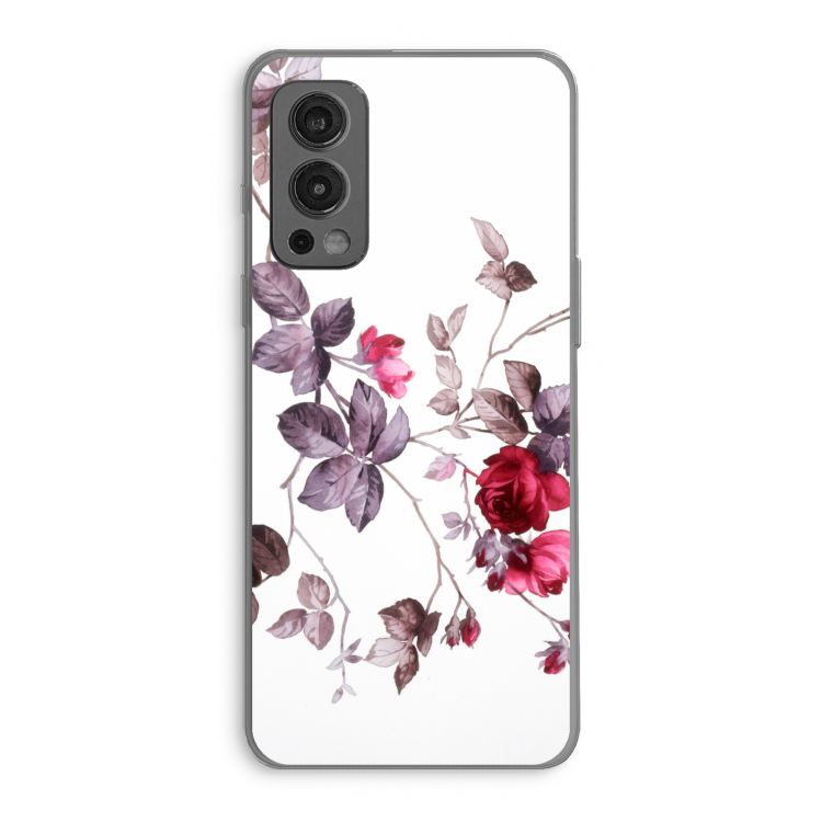 Mooie bloemen: OnePlus Nord 2 5G Transparant Hoesje