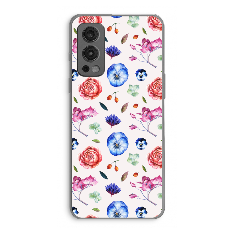 Bloemetjes: OnePlus Nord 2 5G Transparant Hoesje