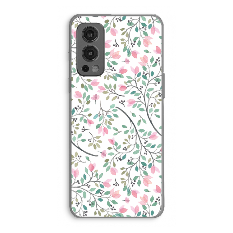 Sierlijke bloemen: OnePlus Nord 2 5G Transparant Hoesje